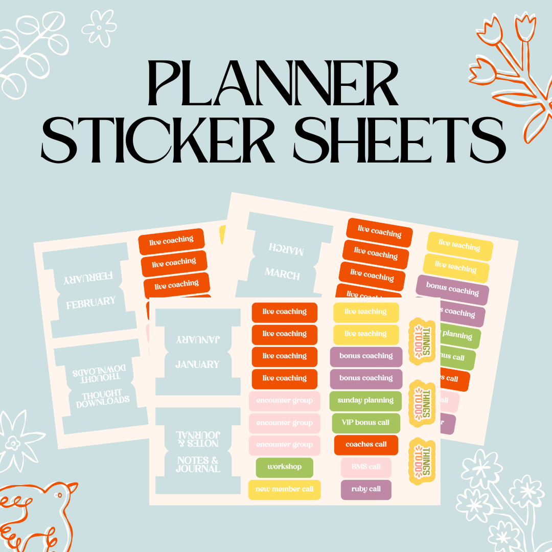 LMS Quarterly Planner Sticker Sheets